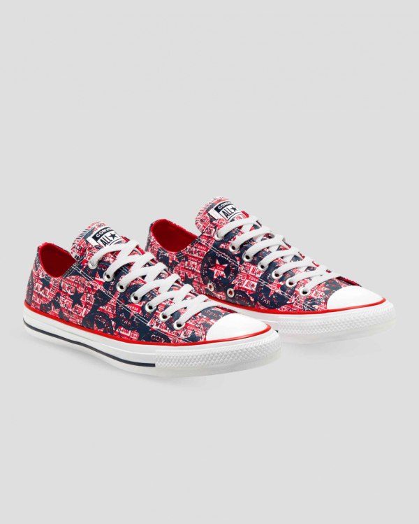 Converse Chuck Taylor All Star Logo Replay Rød Sort Sko Danmark - Converse Lave Sneakers Dame - 3752